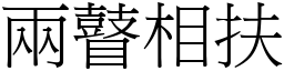 兩瞽相扶 (宋體矢量字庫)