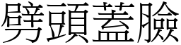 劈頭蓋臉 (宋體矢量字庫)