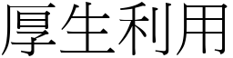 厚生利用 (宋體矢量字庫)