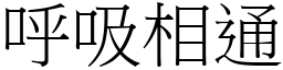 呼吸相通 (宋體矢量字庫)