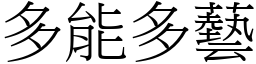 多能多藝 (宋體矢量字庫)