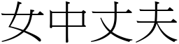 女中丈夫 (宋體矢量字庫)