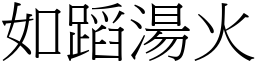 如蹈湯火 (宋體矢量字庫)