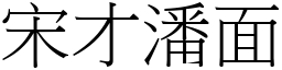 宋才潘面 (宋體矢量字庫)