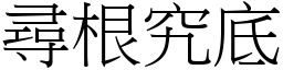 尋根究底 (宋體矢量字庫)