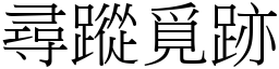 尋蹤覓跡 (宋體矢量字庫)