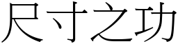 尺寸之功 (宋體矢量字庫)