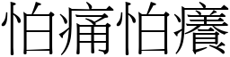 怕痛怕癢 (宋體矢量字庫)