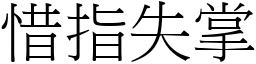 惜指失掌 (宋體矢量字庫)