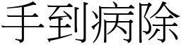 手到病除 (宋體矢量字庫)