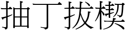 抽丁拔楔 (宋體矢量字庫)