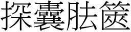 探囊胠篋 (宋體矢量字庫)