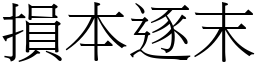 損本逐末 (宋體矢量字庫)