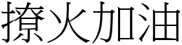 撩火加油 (宋體矢量字庫)