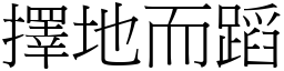擇地而蹈 (宋體矢量字庫)