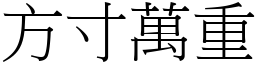 方寸萬重 (宋體矢量字庫)