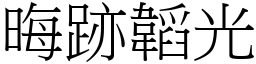 晦跡韜光 (宋體矢量字庫)