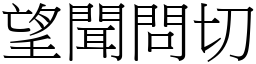 望聞問切 (宋體矢量字庫)