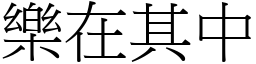 樂在其中 (宋體矢量字庫)