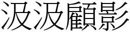 汲汲顧影 (宋體矢量字庫)