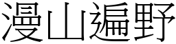 漫山遍野 (宋體矢量字庫)