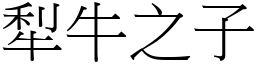 犁牛之子 (宋體矢量字庫)