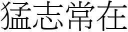 猛志常在 (宋體矢量字庫)