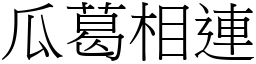 瓜葛相連 (宋體矢量字庫)