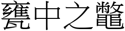 甕中之鼈 (宋體矢量字庫)