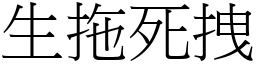 生拖死拽 (宋體矢量字庫)