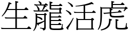 生龍活虎 (宋體矢量字庫)