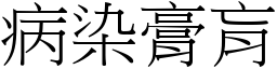 病染膏肓 (宋體矢量字庫)