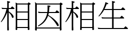 相因相生 (宋體矢量字庫)