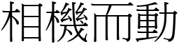 相機而動 (宋體矢量字庫)