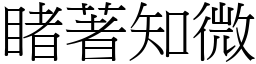 睹著知微 (宋體矢量字庫)