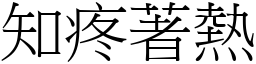 知疼著熱 (宋體矢量字庫)