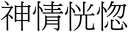神情恍惚 (宋體矢量字庫)
