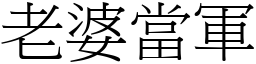 老婆當軍 (宋體矢量字庫)