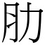 肋 (宋體矢量字庫)