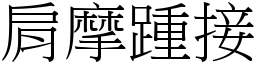 肩摩踵接 (宋體矢量字庫)