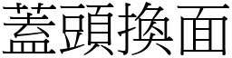 蓋頭換面 (宋體矢量字庫)