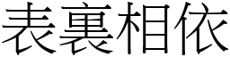 表裏相依 (宋體矢量字庫)