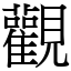 觀 (宋體矢量字庫)