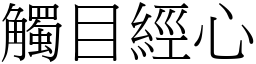 觸目經心 (宋體矢量字庫)
