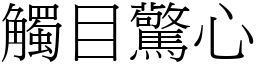 觸目驚心 (宋體矢量字庫)