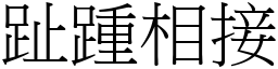 趾踵相接 (宋體矢量字庫)