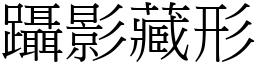 躡影藏形 (宋體矢量字庫)
