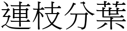 連枝分葉 (宋體矢量字庫)