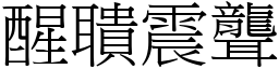 醒聵震聾 (宋體矢量字庫)