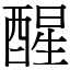 醒 (宋體矢量字庫)